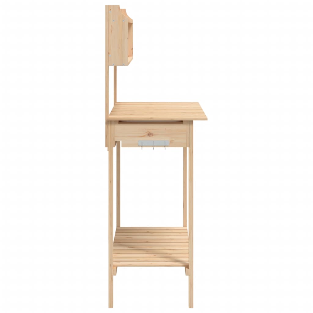 Potting Table with Sink 147,5x44x139,5 cm Solid Wood Fir
