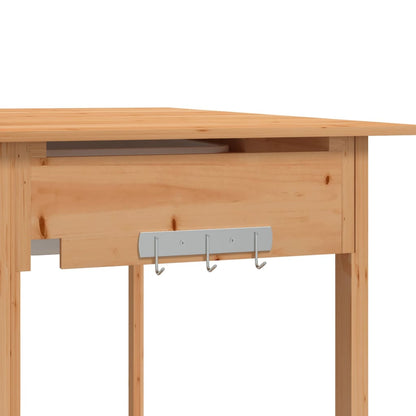 Potting Table with Sink Brown 147,5x44x139,5 cm Solid Wood Fir