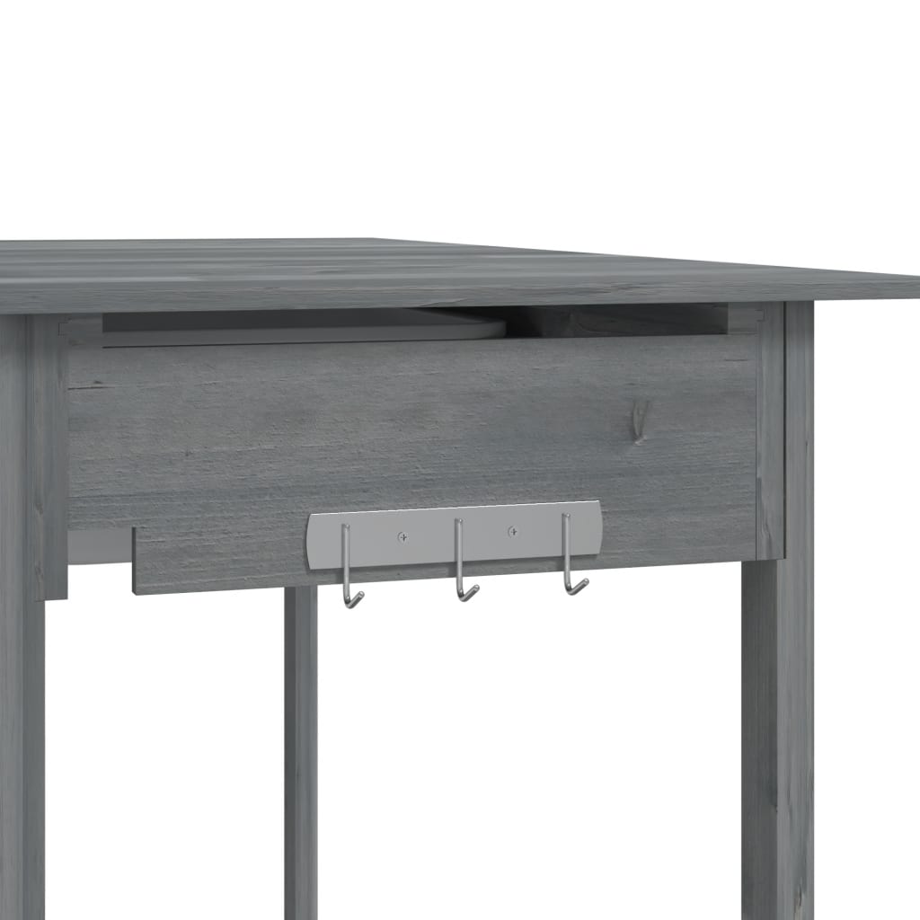 Potting Table with Sink Grey 147,5x44x139,5 cm Solid Wood Fir