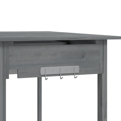 Potting Table with Sink Grey 147,5x44x139,5 cm Solid Wood Fir