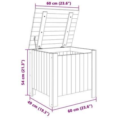 Storage Box with Lid RANA 60x49x54 cm Solid Wood Pine