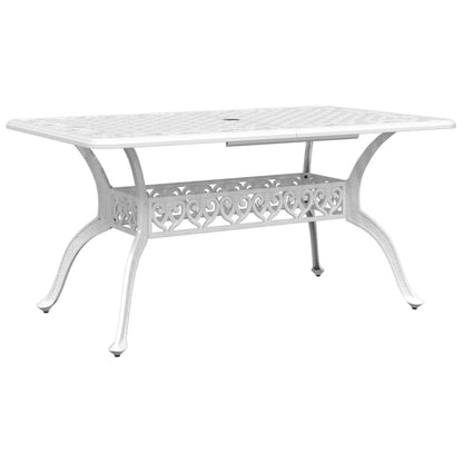 Garden Dining Set | White | Cast Aluminium | 5 Piece | Durable
