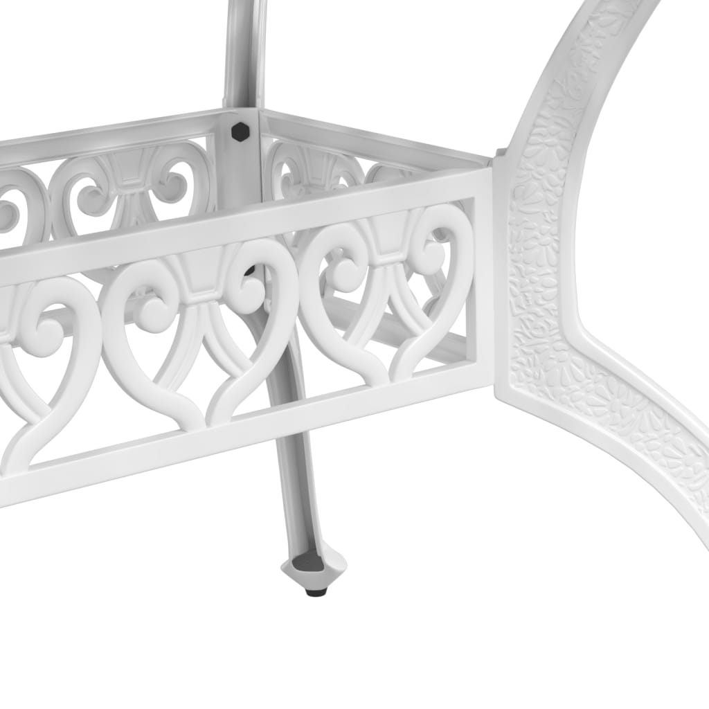 Garden Dining Set | White | Cast Aluminium | 5 Piece | Durable