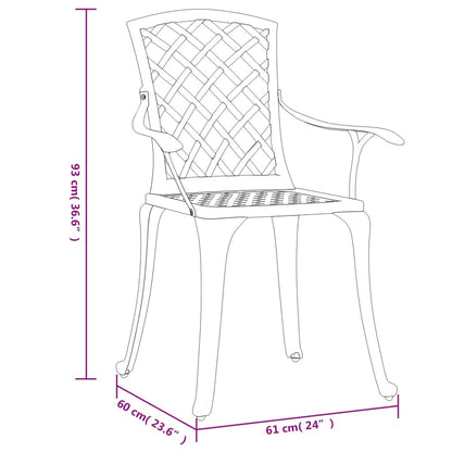Garden Chair | Bronze | Cast Aluminium | Medium | Durable | Garden Chair