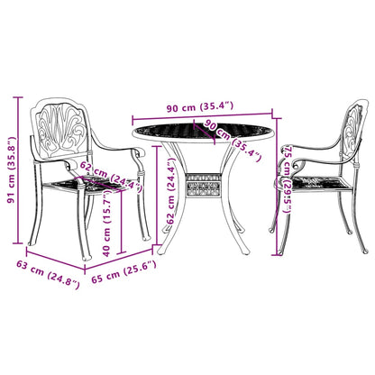 Bistro Set | Bronze | Cast aluminium | Standard | Ergonomic | Bistro Set