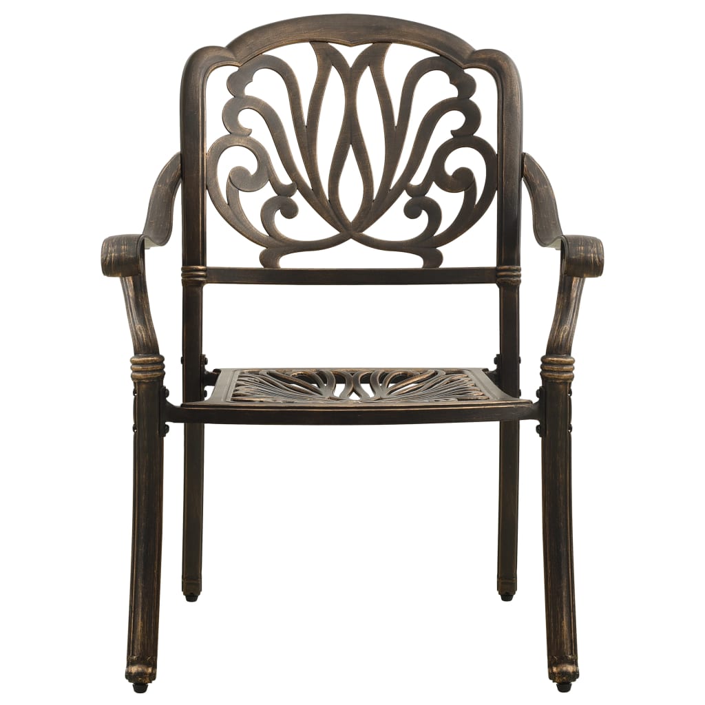 Garden Dining Set | Bronze | Cast aluminium | 5-piece set |  Durable