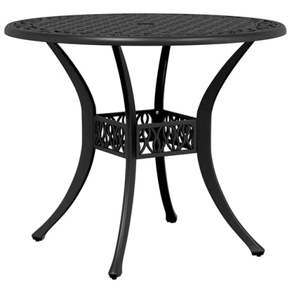 3 Piece Bistro Set Black Cast Aluminium