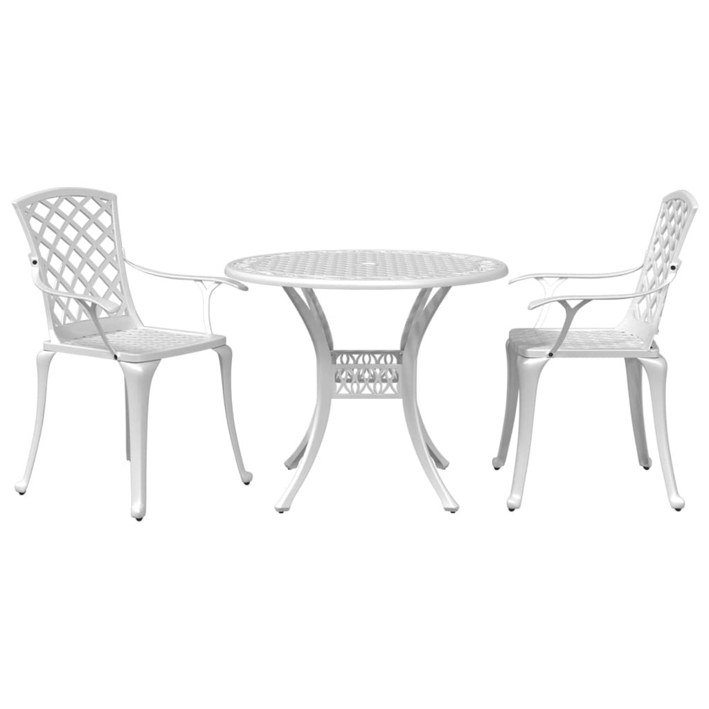 Bistro Set | White | Cast aluminium | Medium | Durable | Bistro Set