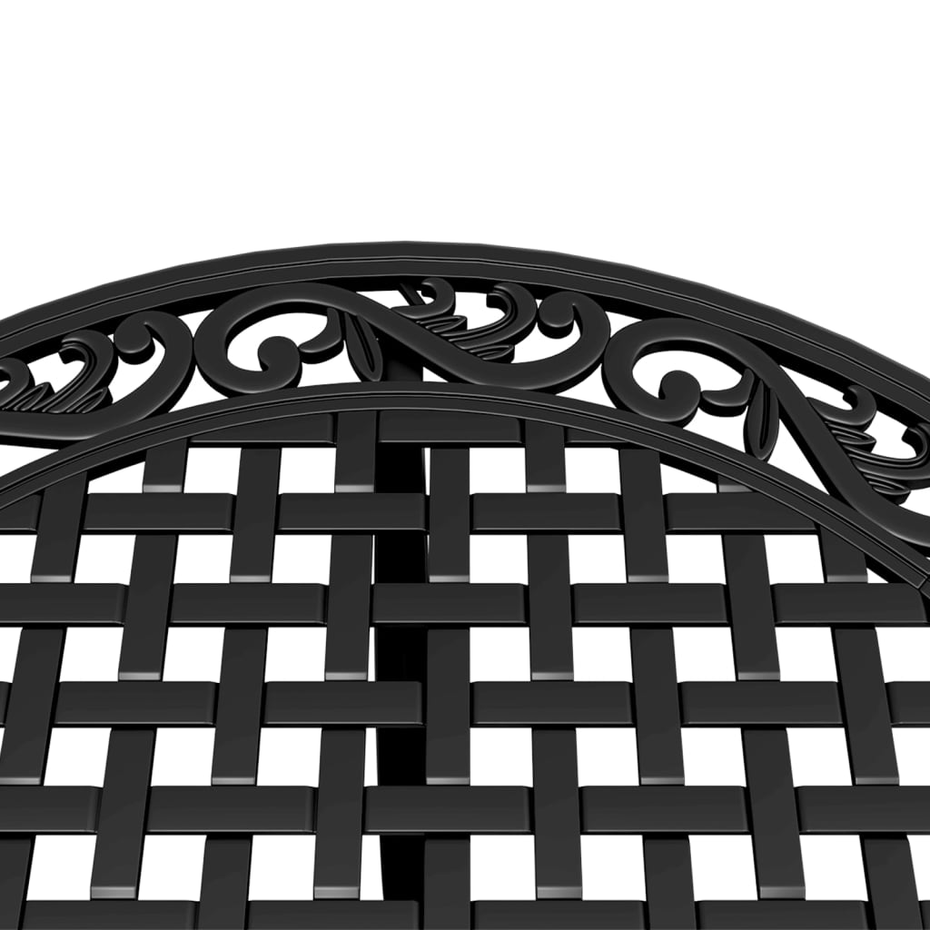 Garden Dining Set | Black | Cast aluminium | Medium | Durable