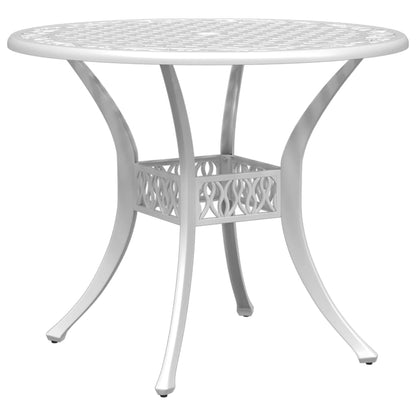 Garden Dining Set | White | Cast Aluminium | 5 Piece Set |  Ergonomic