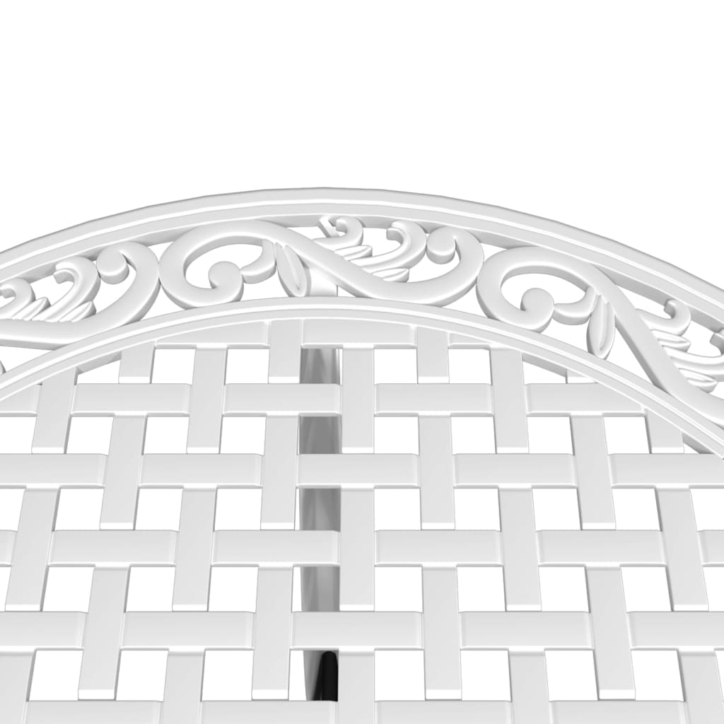 Garden Dining Set | White | Cast Aluminium | 5 Piece Set |  Ergonomic