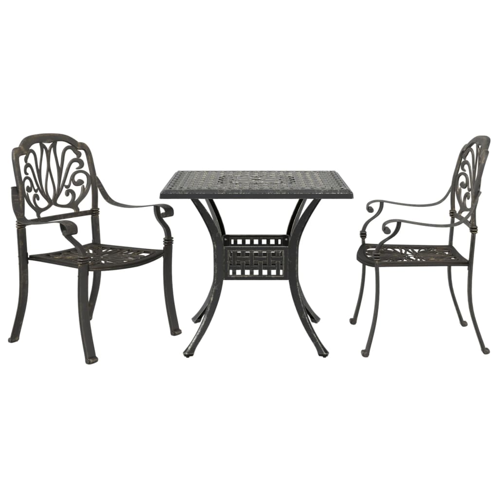 Bistro Set | Bronze | Cast Aluminium | Medium | Durable | Bistro Set