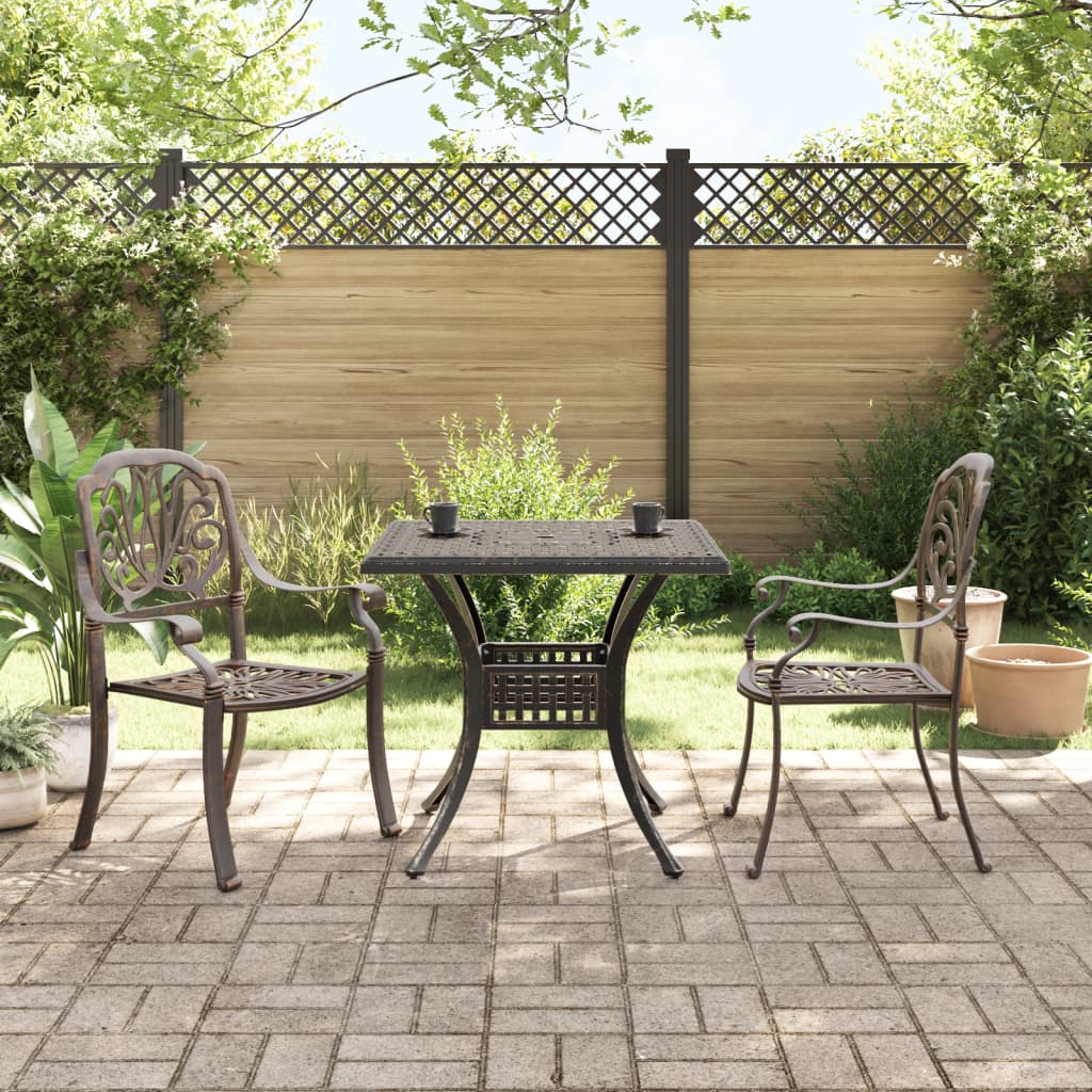 Bistro Set | Bronze | Cast Aluminium | Medium | Durable | Bistro Set