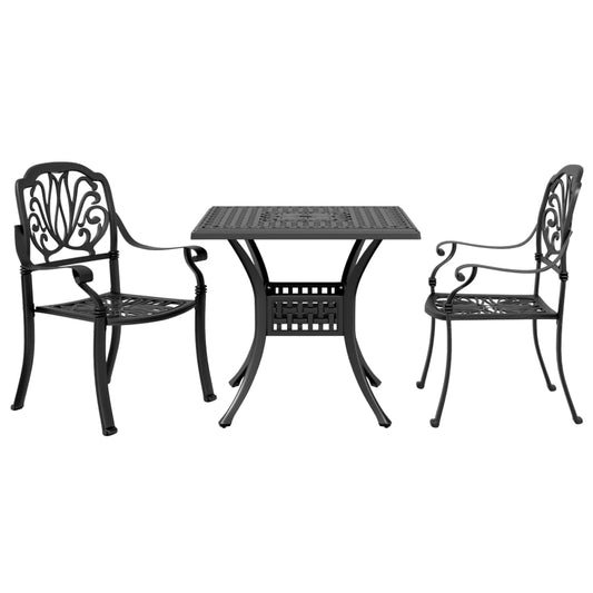 Bistro Set | Black | Cast aluminium | Medium |  Durable  | Bistro Set