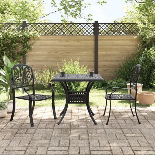 Bistro Set | Black | Cast aluminium | Medium |  Durable  | Bistro Set