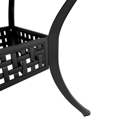 3 Piece Bistro Set Black Cast Aluminium