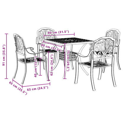 Garden Dining Set | Bronze | Cast Aluminium | Durable | Garden Dining Set