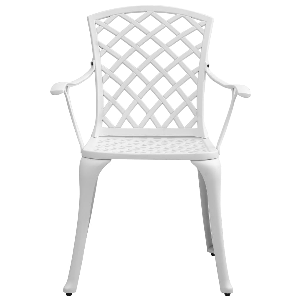 Bistro Set | White | Cast Aluminium | Medium | Durable | Bistro Set