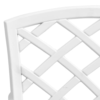 Bistro Set | White | Cast Aluminium | Medium | Durable | Bistro Set