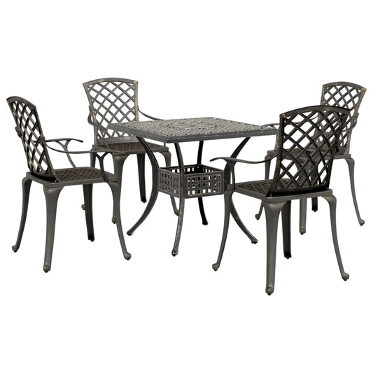 Garden Dining Set | Bronze | Cast Aluminium | Medium | Ergonomic