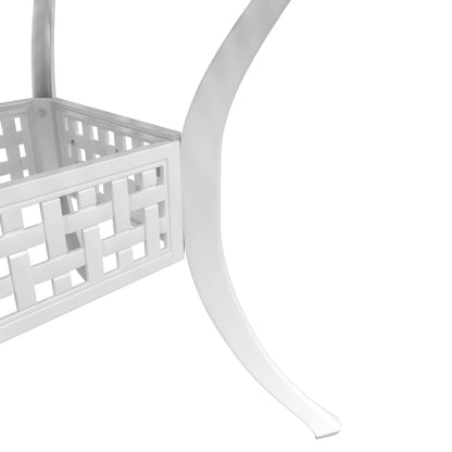 Garden Dining Set | White | Cast Aluminium | 5 Piece Set | Durable