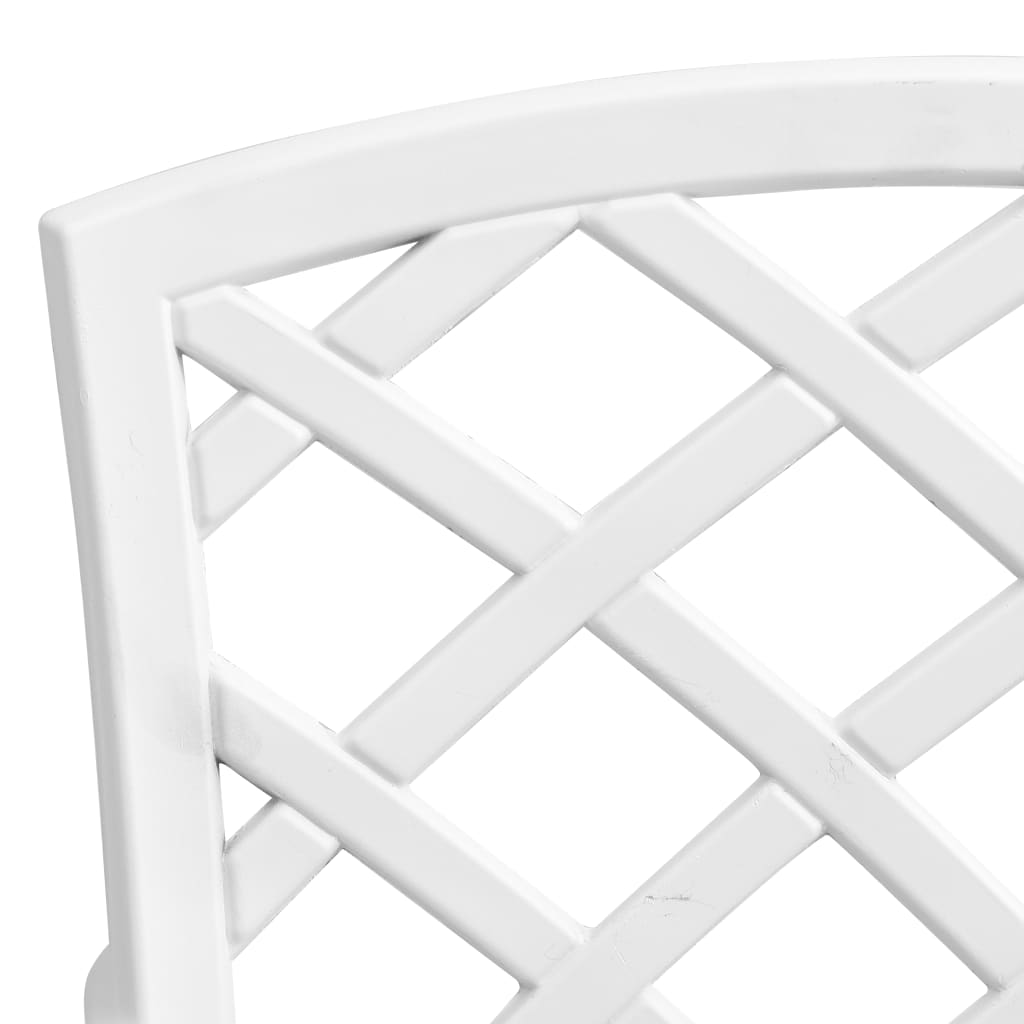 Garden Dining Set | White | Cast Aluminium | 5 Piece Set | Durable