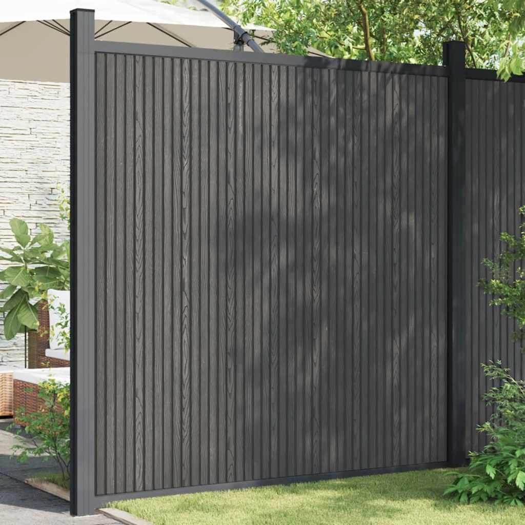 Fence Panel WPC Grey 173x186 cm
