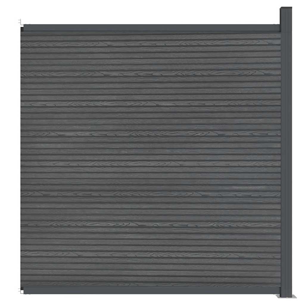 Fence Panel WPC Grey 173x186 cm