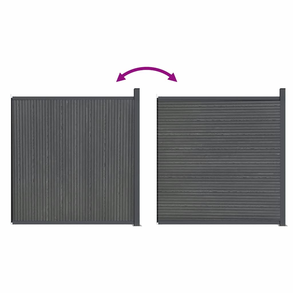 Fence Panel WPC Grey 173x186 cm