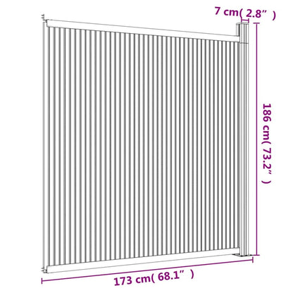 Fence Panel WPC Grey 173x186 cm