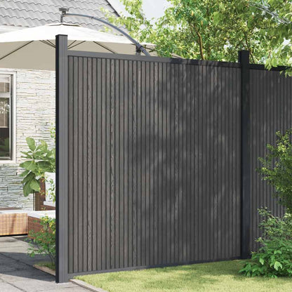 Fence Panel WPC Grey 173x186 cm