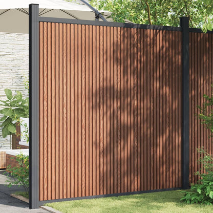 Fence Panel WPC Brown 180x186 cm