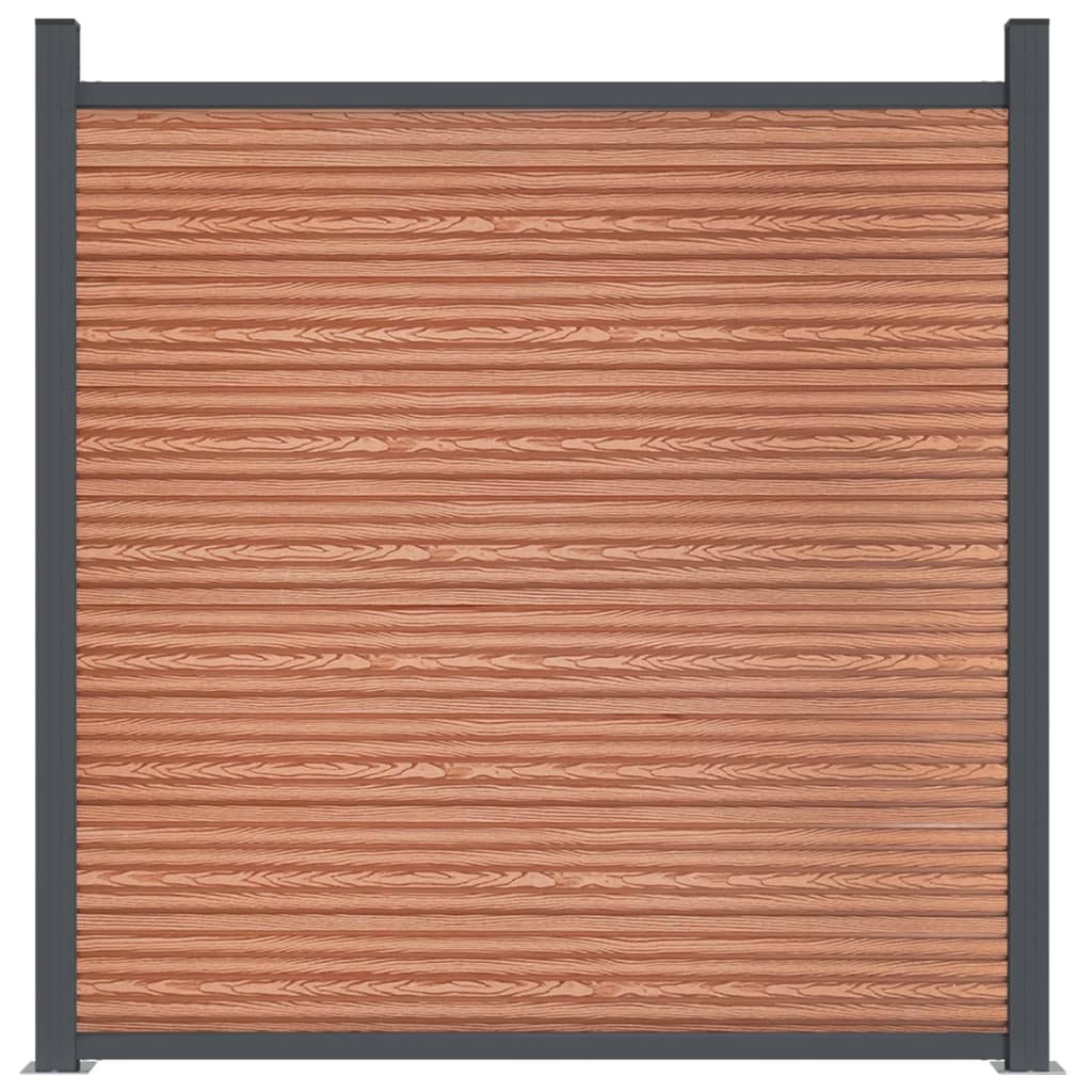 Fence Panel WPC Brown 180x186 cm