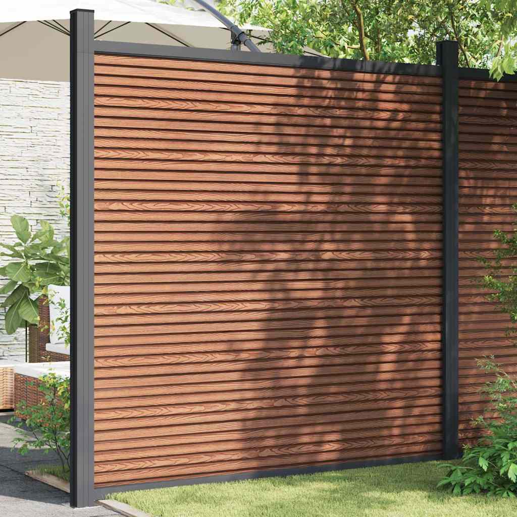 Fence Panel WPC Brown 180x186 cm