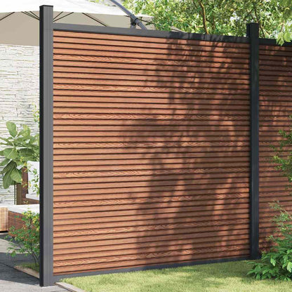Fence Panel WPC Brown 180x186 cm
