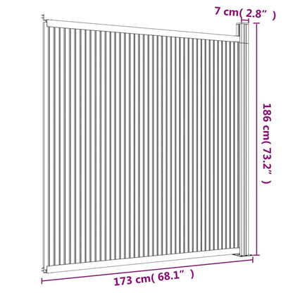 Fence Panel WPC Brown 173x186 cm