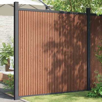 Fence Panel WPC Brown 173x186 cm