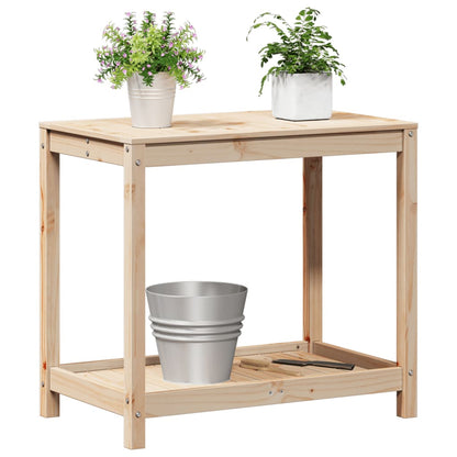 Potting Table with Shelf 82,5x50x75 cm Solid Wood Pine