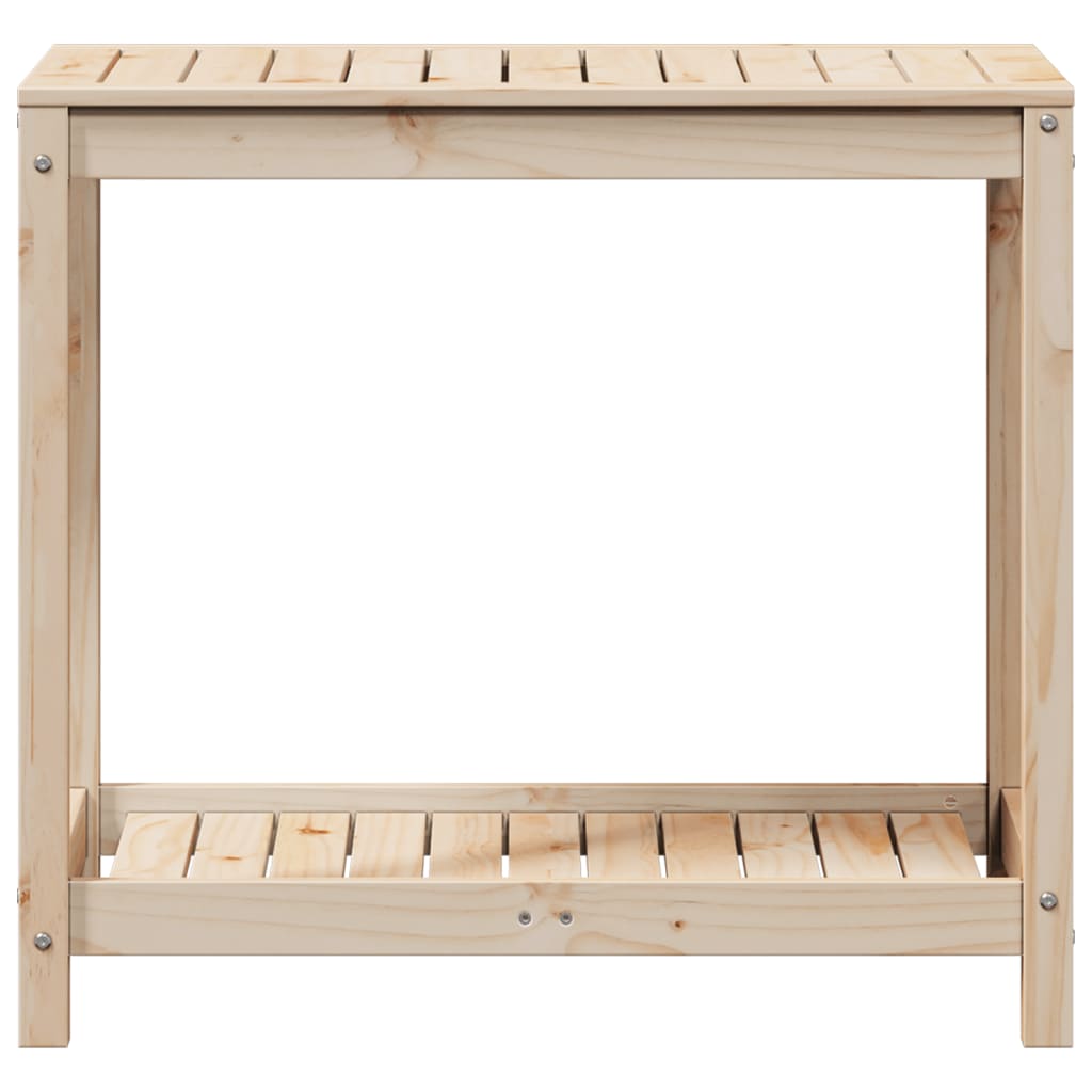 Potting Table with Shelf 82,5x50x75 cm Solid Wood Pine