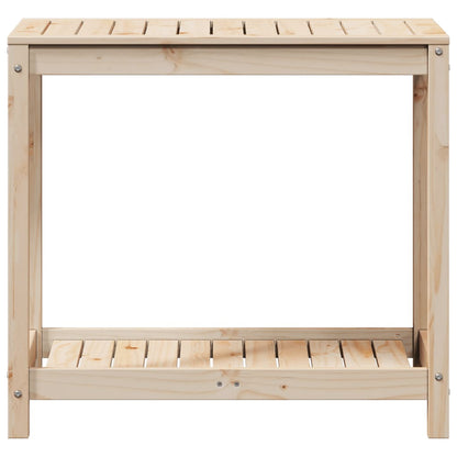 Potting Table with Shelf 82,5x50x75 cm Solid Wood Pine