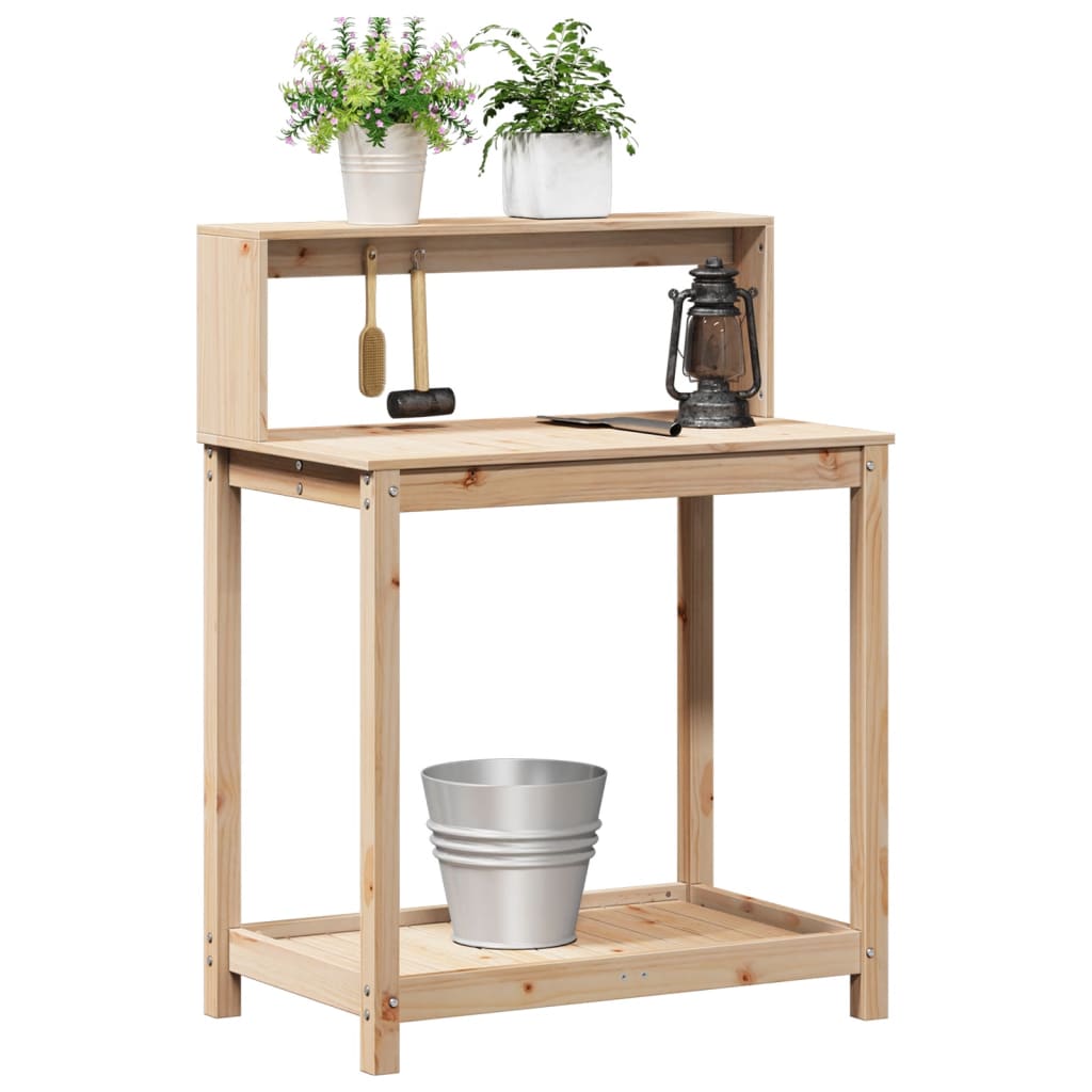 Potting Table with Shelves 82,5x50x109,5 cm Solid Wood Pine