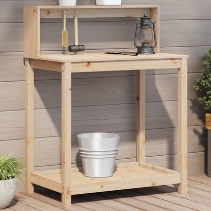 Potting Table with Shelves 82,5x50x109,5 cm Solid Wood Pine