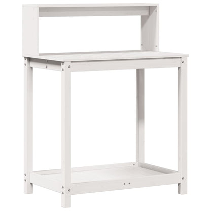 Potting Table with Shelves White 82.5x50x109.5 cm