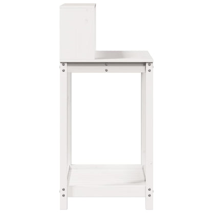 Potting Table with Shelves White 82.5x50x109.5 cm