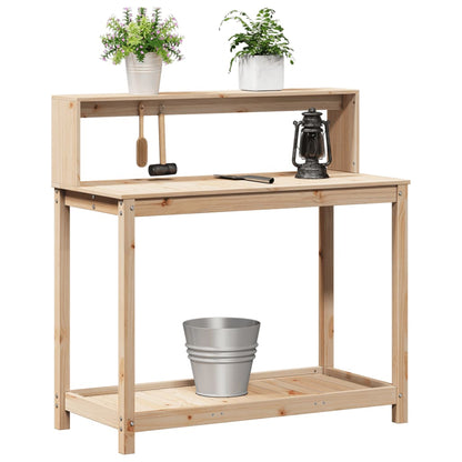 Potting Table with Shelves 108x50x109,5 cm Solid Wood Pine