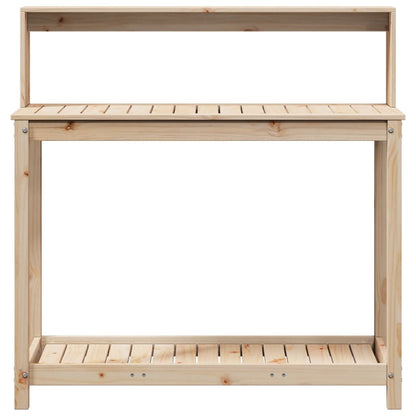Potting Table with Shelves 108x50x109,5 cm Solid Wood Pine