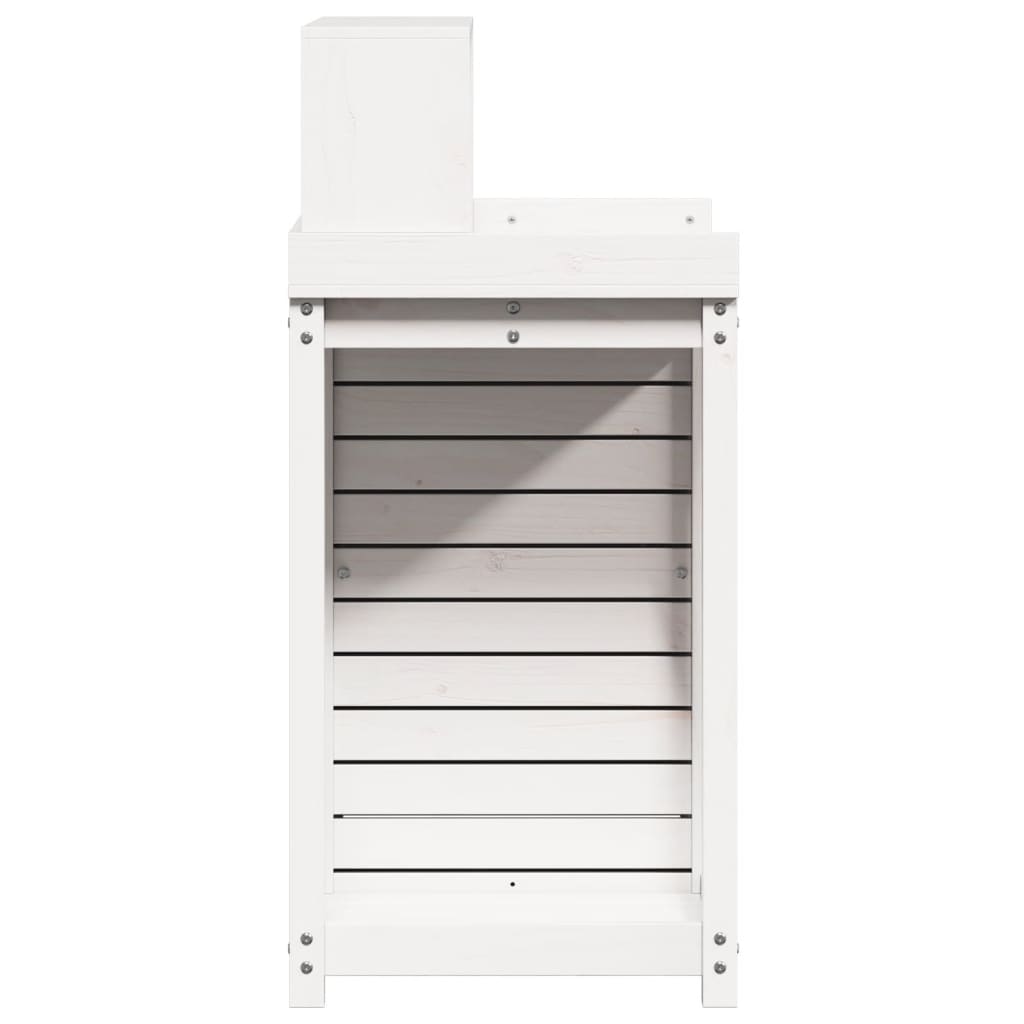 Potting Table with Shelves White 82.5x50x109.5 cm