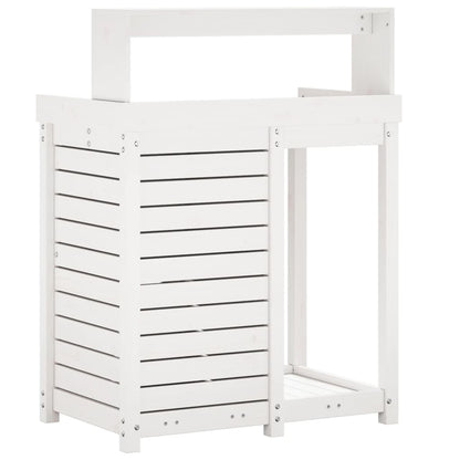 Potting Table with Shelves White 82.5x50x109.5 cm