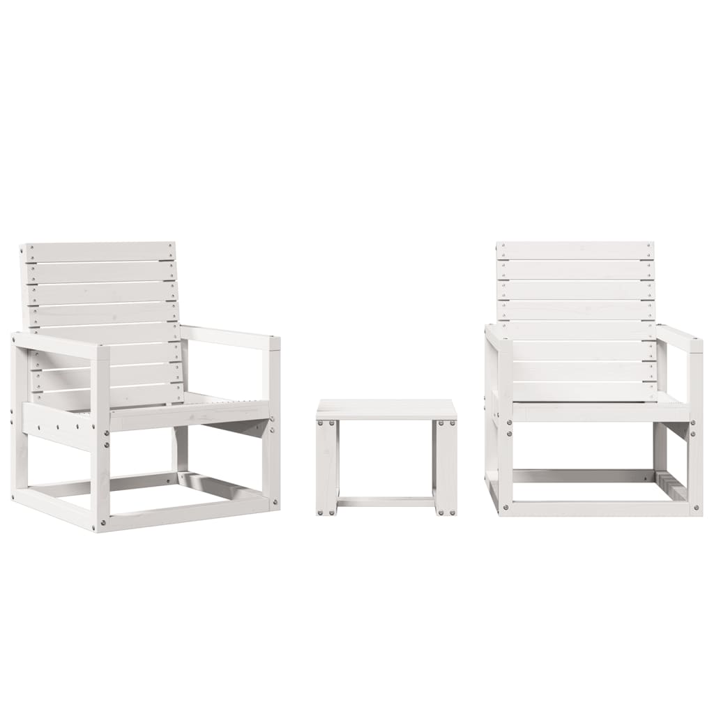 Garden Lounge Set | White | Solid Pine Wood | Medium | Modular