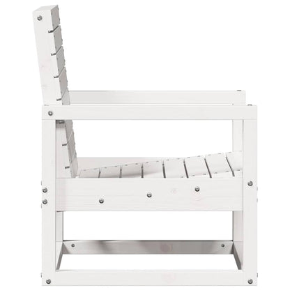 3 Piece Garden Lounge Set White Solid Wood Pine